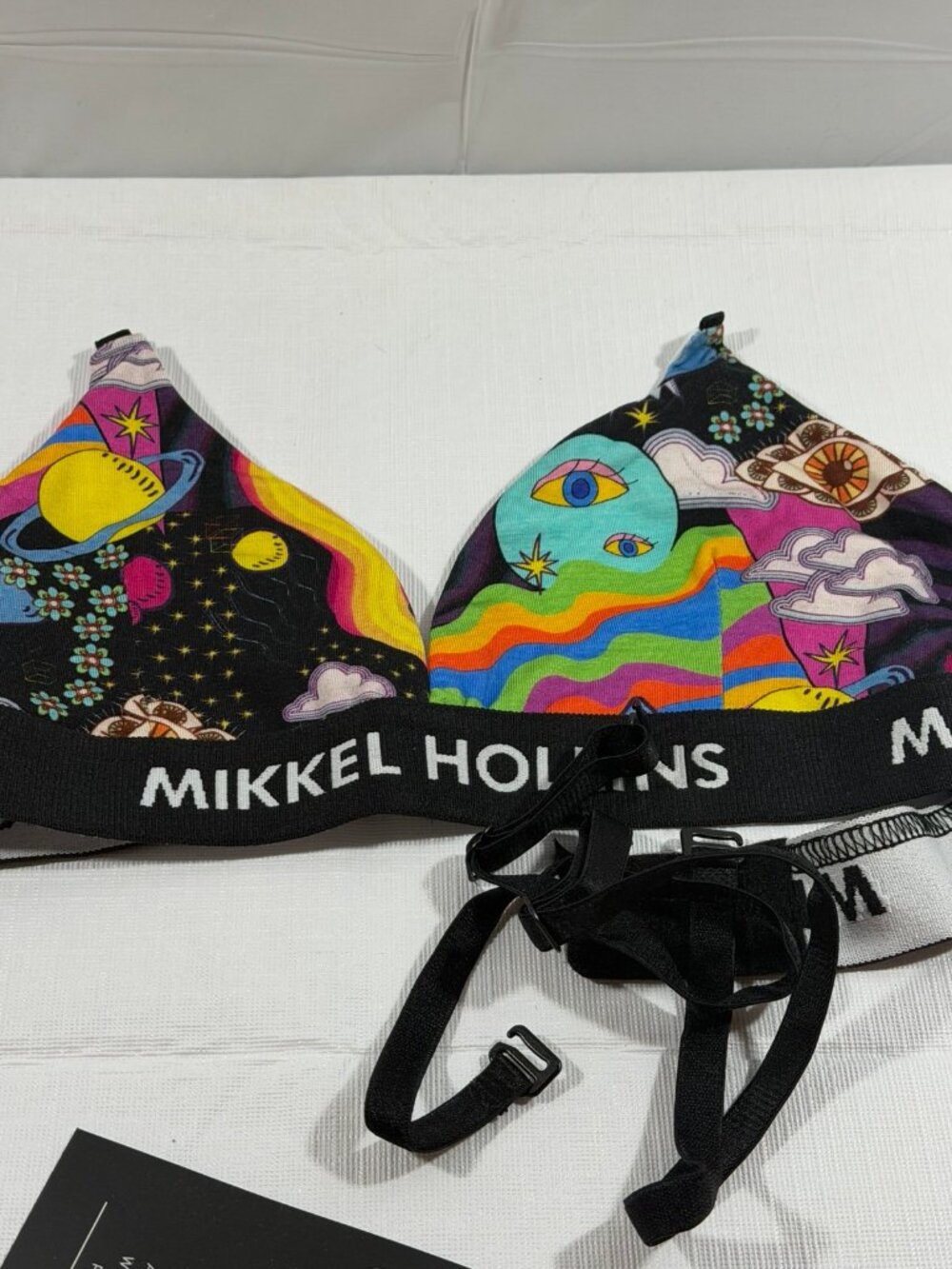Mikkel Hollins Cosmic Love Tencel Triangle Bralette Women’s Large NIB - Picture 4 of 4